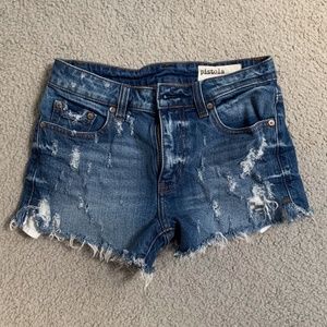 Pistola Distressed Jean Shorts